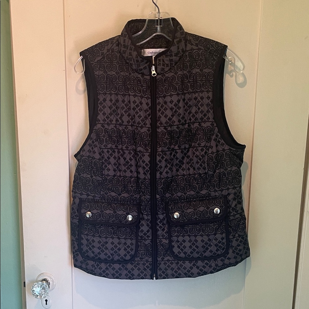 Chico's Black and Gray Women's Vest